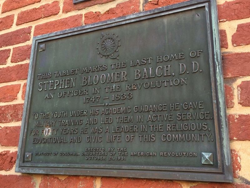 The Last Home of Stephen Bloomer Balch, D.D. Marker image. Click for full size.