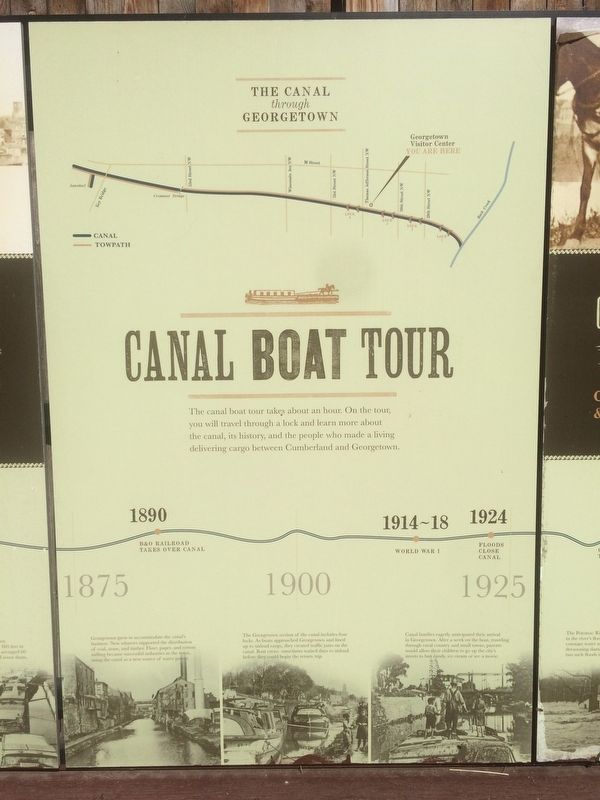 Georgetown and the Chesapeake & Ohio Canal Marker, middle panel. Click for full size. Georgetown and the Chesapeake & Ohio Canal Marker, middle panel image. Click for full size.