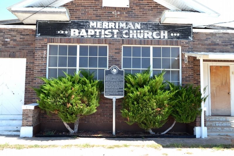 Merriman Baptist Church Marker. Click for full size. Merriman Baptist Church Marker image. Click for full size.