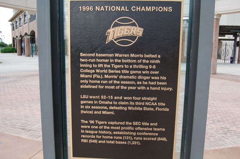 1996 National Champions Marker image. Click for full size.