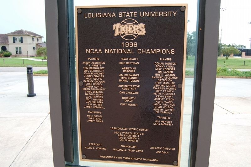 1996 National Champions Marker image. Click for full size.