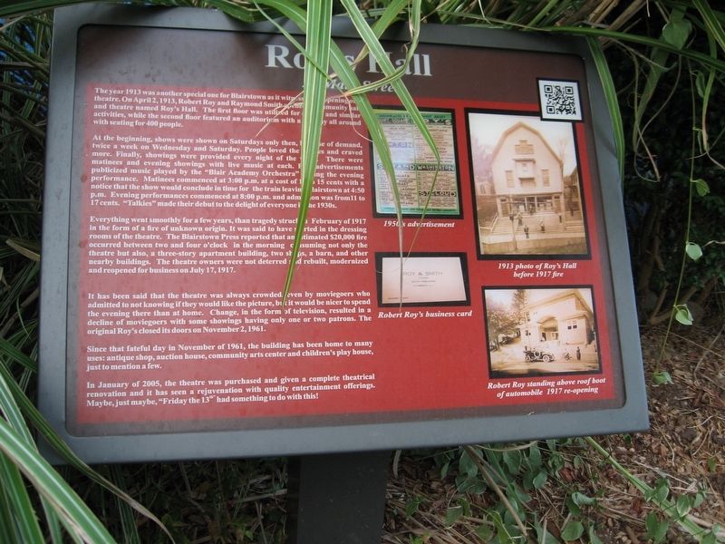 Roy�s Hall Marker image. Click for full size.