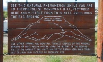 World's Largest Mineral Hot Springs Marker image. Click for full size.