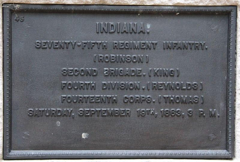 75th Indiana Infantry Marker image. Click for full size.