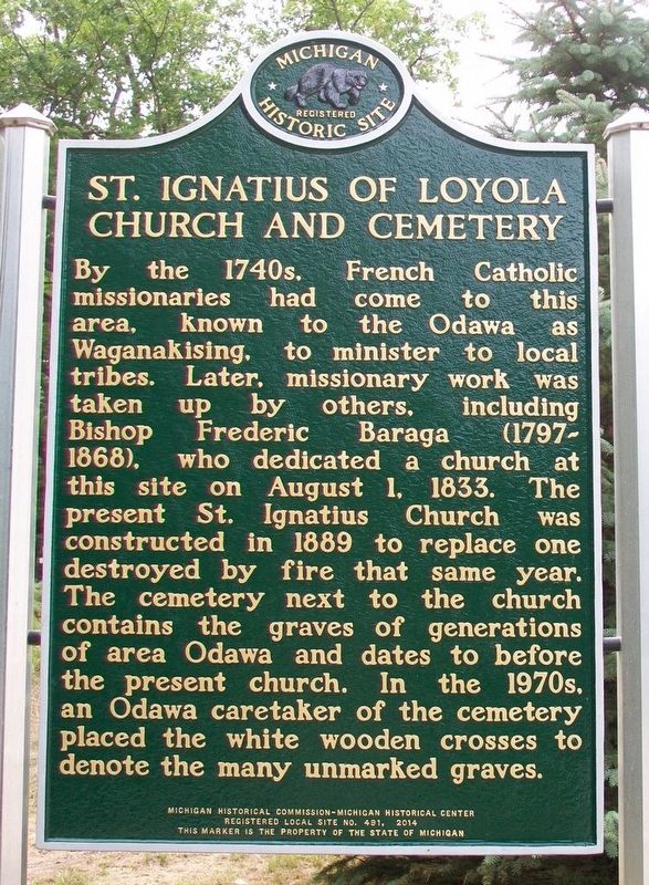 St. Ignatius of Loyola Church and Cemetery Marker (Side A). Click for full size. St. Ignatius of Loyola Church and Cemetery Marker (Side A) image. Click for full size.