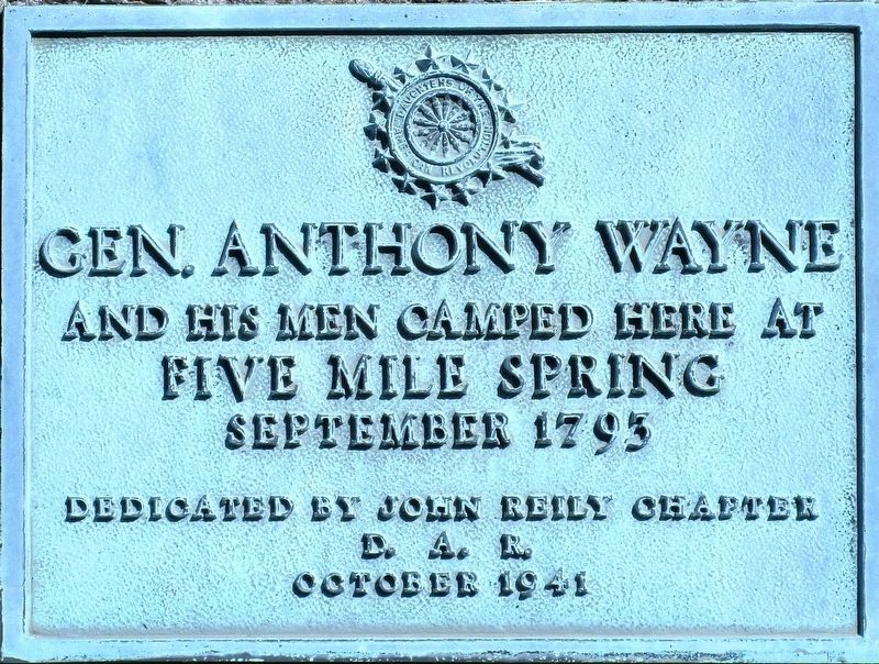 Gen. Anthony Wayne Marker. Click for full size. Gen. Anthony Wayne Marker image. Click for full size.