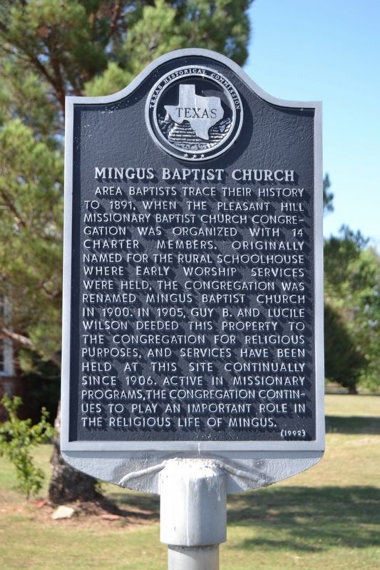 Mingus Baptist Church Marker image. Click for full size.