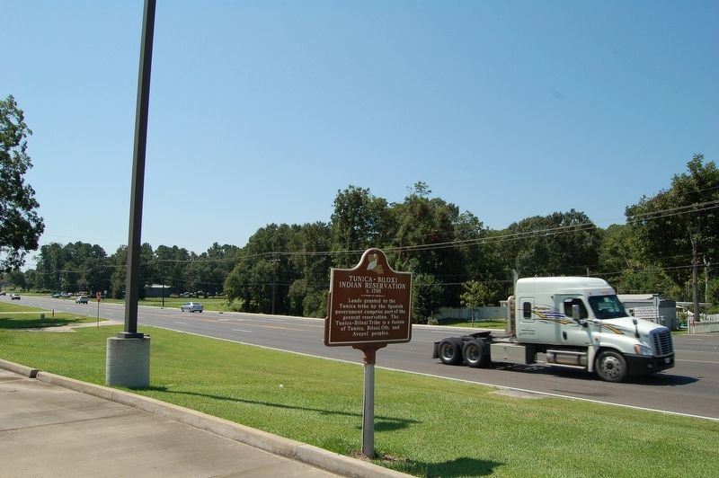 Tunica-Biloxi Indian Reservation Marker image. Click for full size.