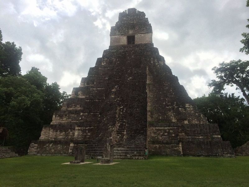 The Temple of the Great Jaguar, directly in front of Temple II. image. Click for full size.