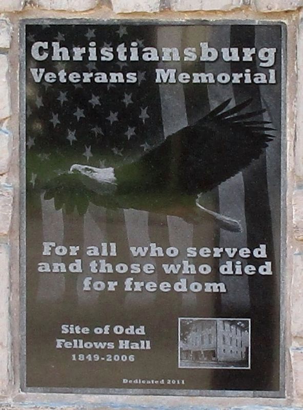 Christiansburg Veterans Memorial Marker image. Click for full size.