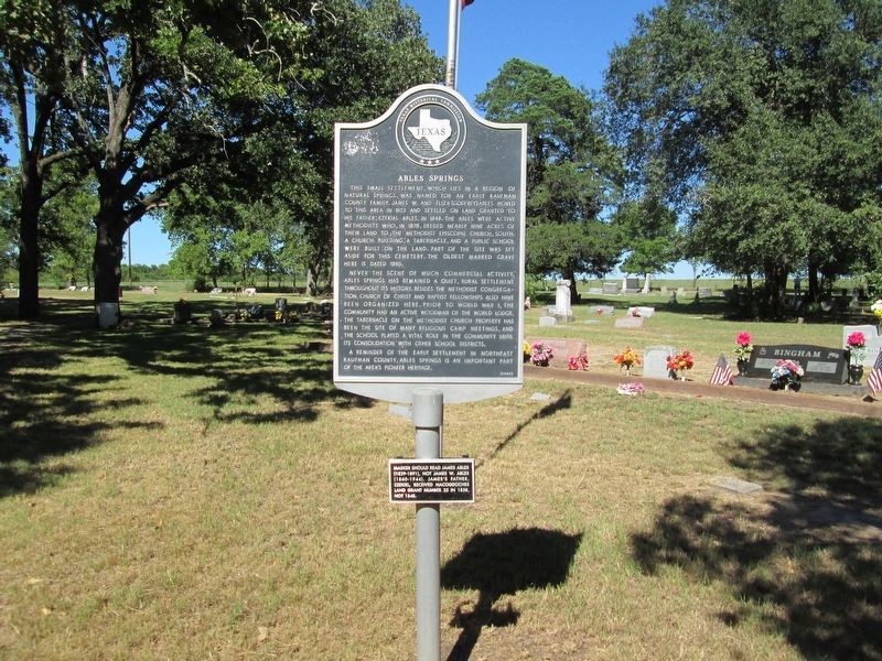 Ables Springs Marker image. Click for full size.