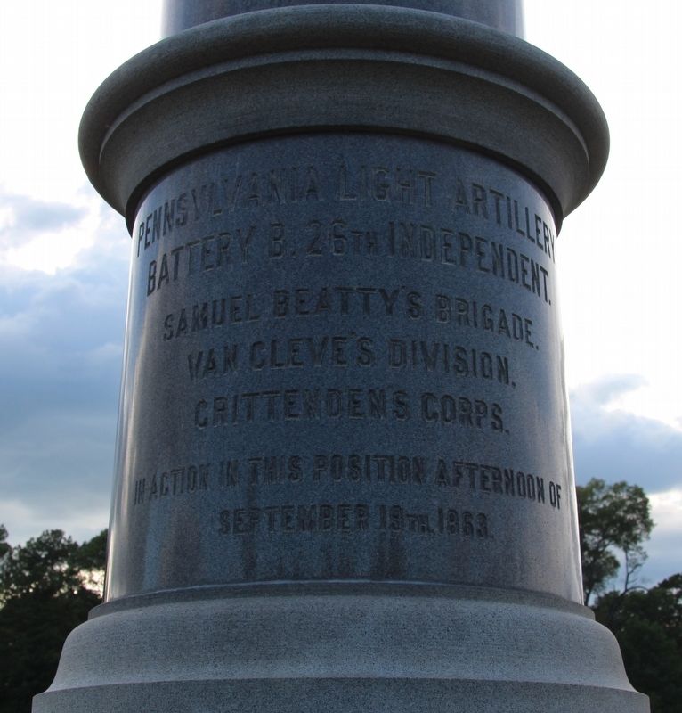 Battery B, 26th Pennsylvania Marker image. Click for full size.
