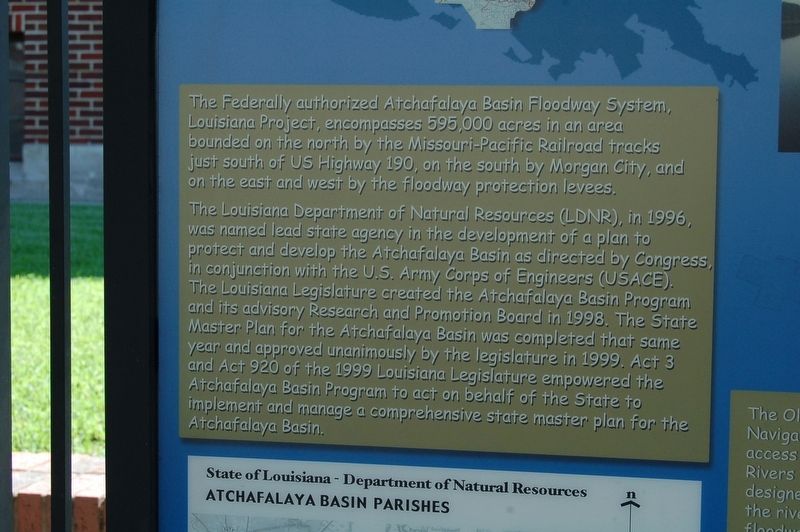Louisiana's Atchafalaya Basin Marker. Click for full size. Louisiana's Atchafalaya Basin Marker image. Click for full size.