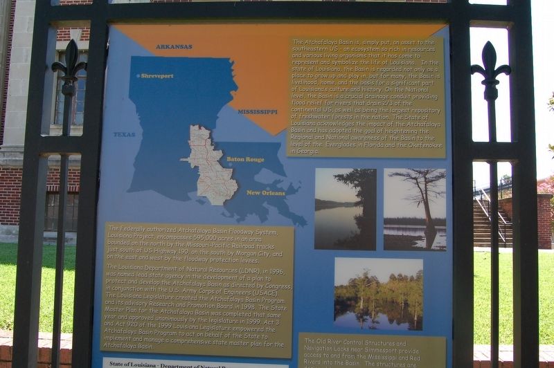 Louisiana's Atchafalaya Basin Marker. Click for full size. Louisiana's Atchafalaya Basin Marker image. Click for full size.