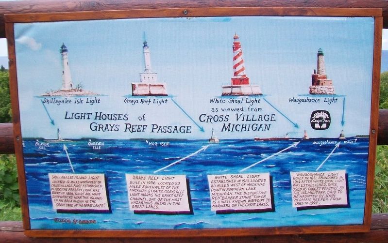 Light Houses of Grays Reef Passage Marker image. Click for full size.