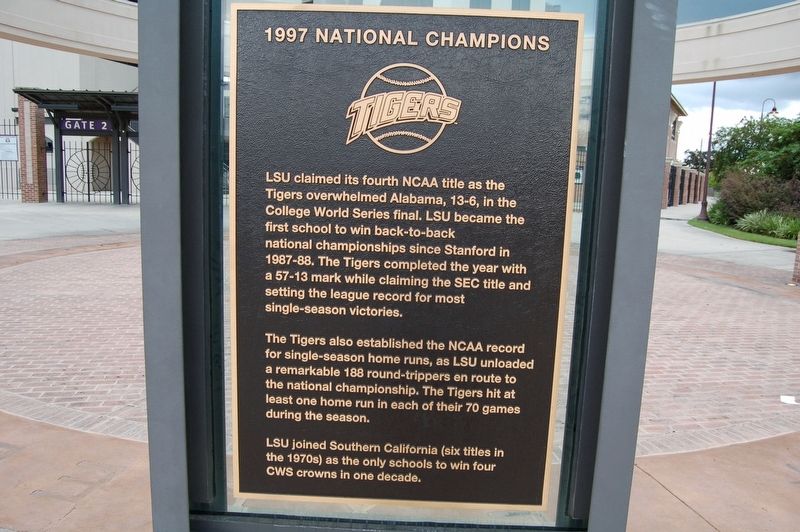 1997 National Champions Marker image. Click for full size.