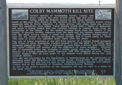 Colby Mammoth Kill Site Marker image. Click for full size.