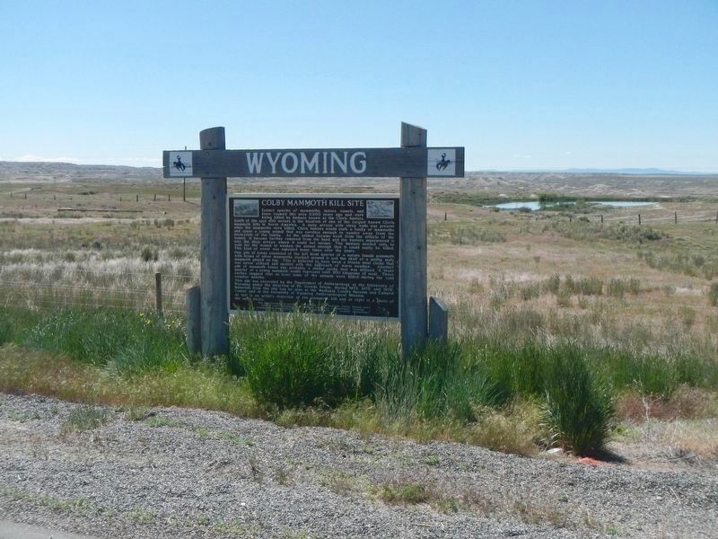 Colby Mammoth Kill Site Marker image. Click for full size.