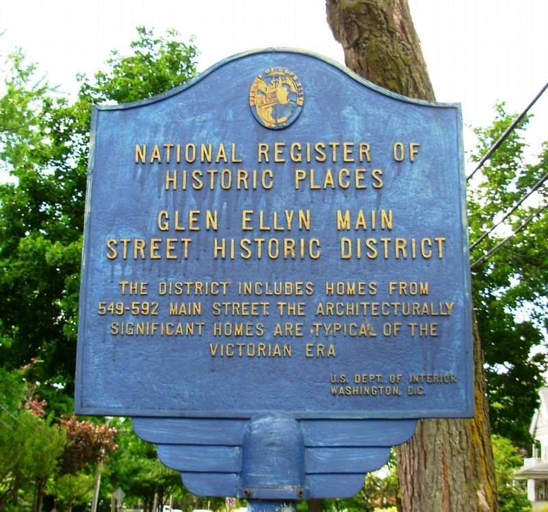 Glen Ellyn Main Street Historic District Marker. Click for full size. Glen Ellyn Main Street Historic District Marker image. Click for full size.