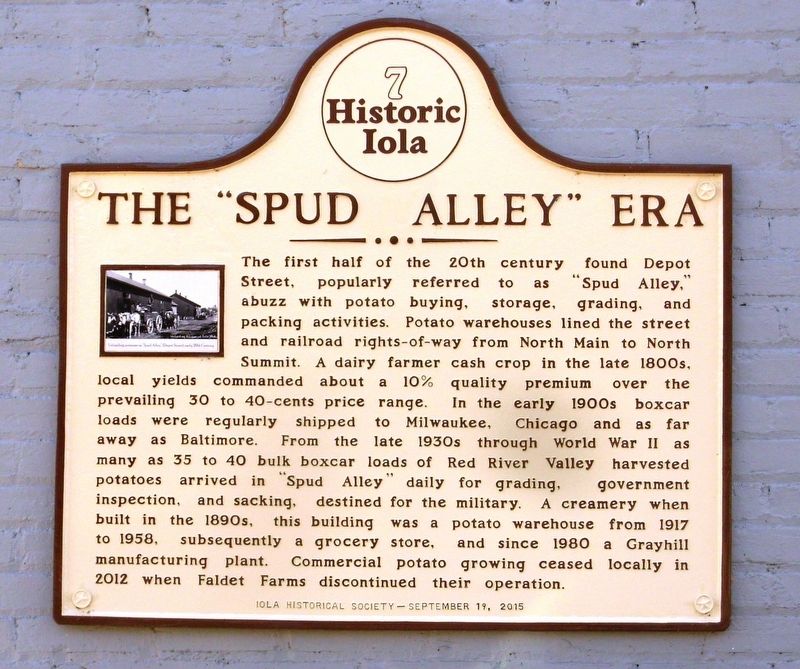 The “Spud Alley” Era Marker image. Click for full size.