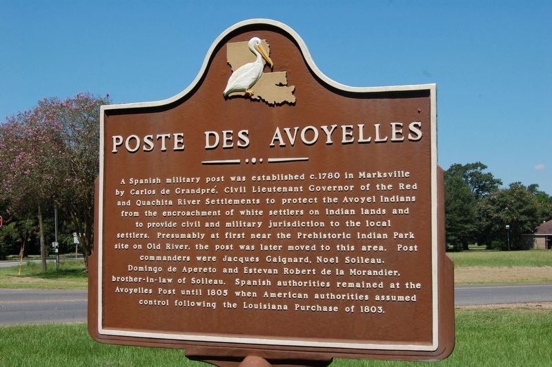 Poste Des Avoyelles Marker image. Click for full size.