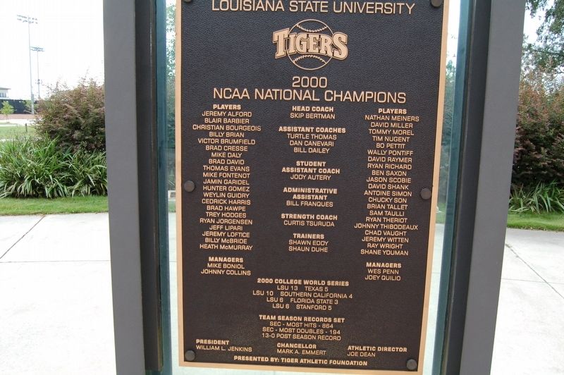 2000 National Champions Marker image. Click for full size.