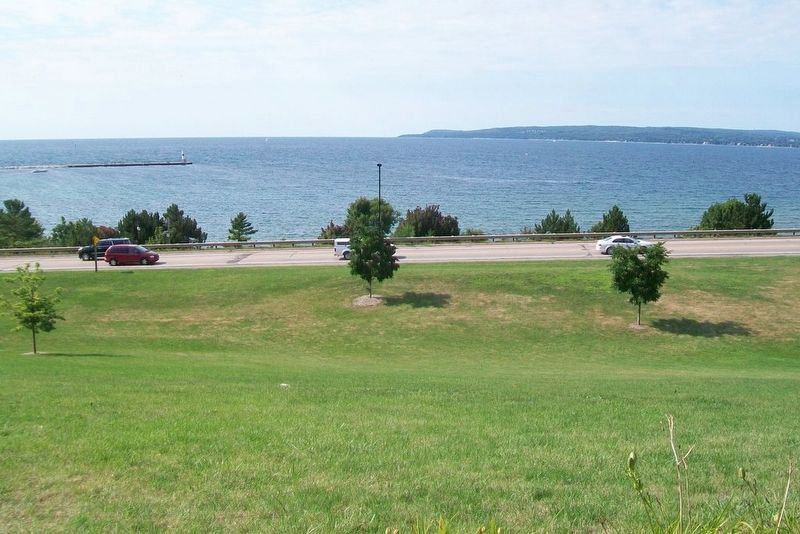 View of Little Traverse Bay from Ignatius Petoskey Monument image. Click for full size.