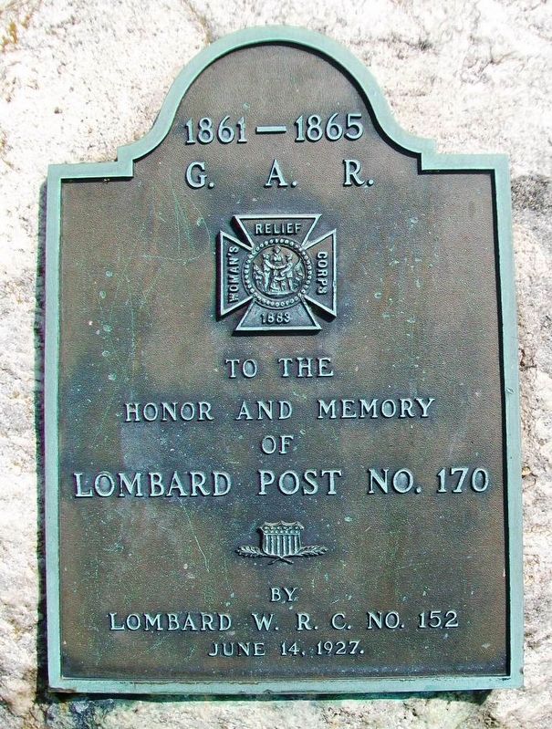 Lombard Post No. 170 G.A.R. Memorial Marker image. Click for full size.