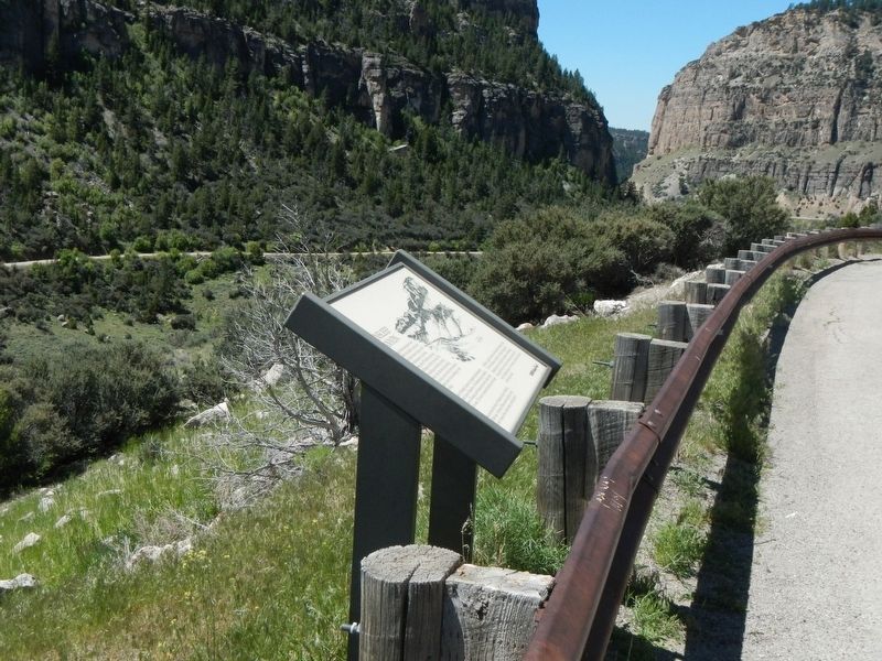 Tensleep Canyon and Marker. Click for full size. Tensleep Canyon and Marker image. Click for full size.