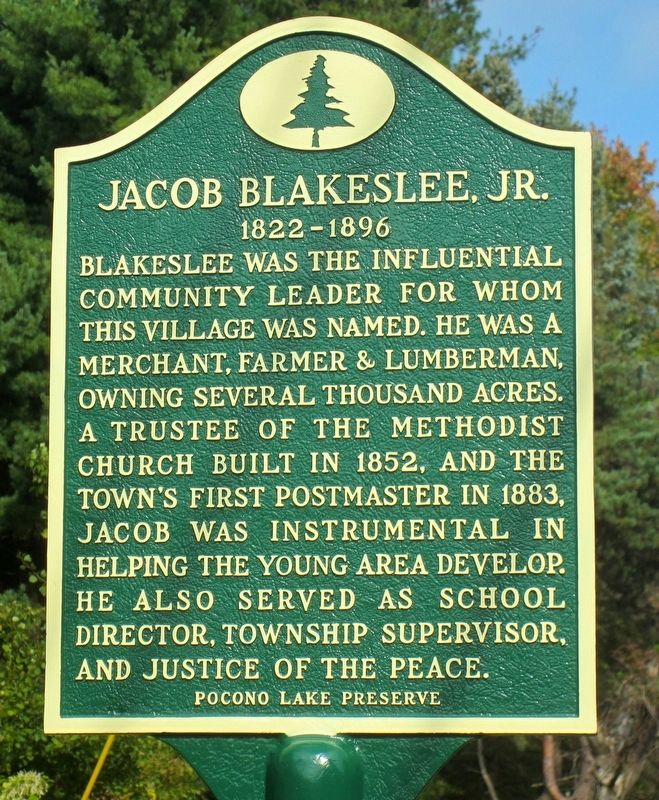 Jacob Blakeslee, Jr. Marker image. Click for full size.