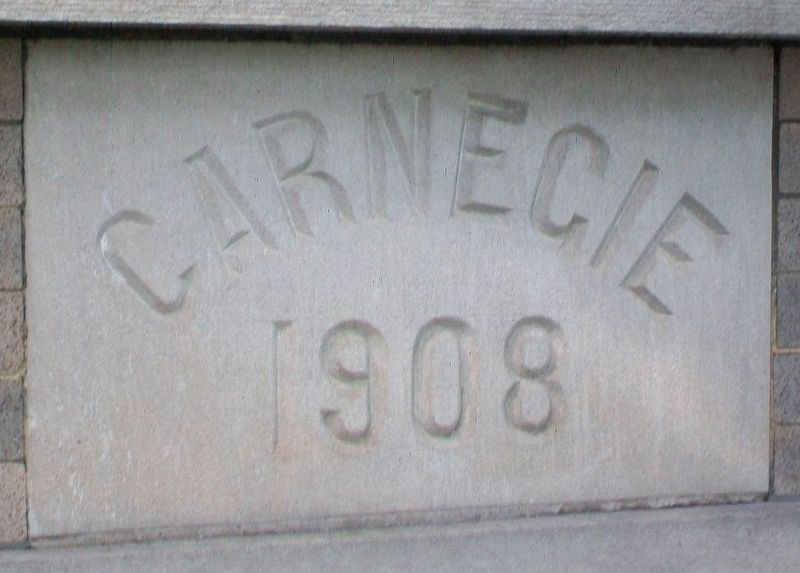 Carnegie Library Date Stone image. Click for full size.