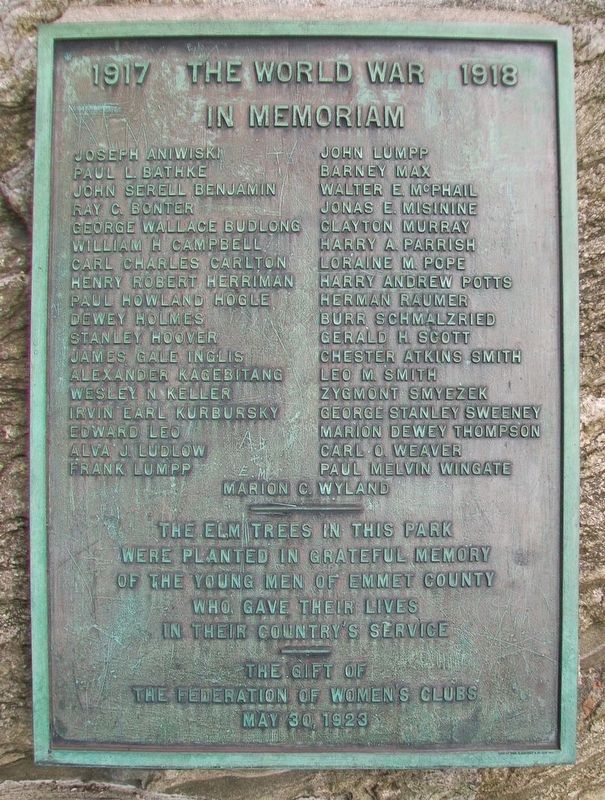 World War Memorial Marker image. Click for full size.