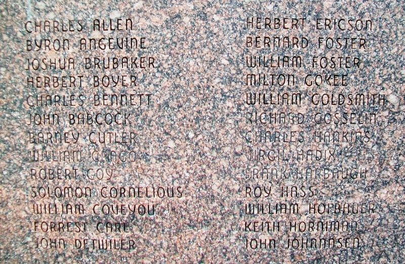 World War II and Korea Memorial Honor Roll image. Click for full size.