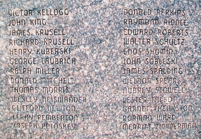 World War II and Korea Memorial Honor Roll image. Click for full size.
