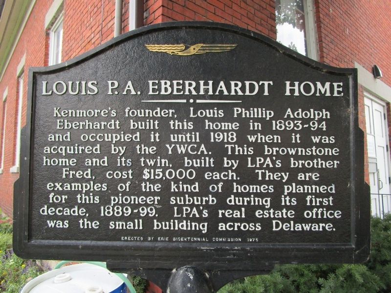 Louis P.A. Eberhardt Home Marker image. Click for full size.