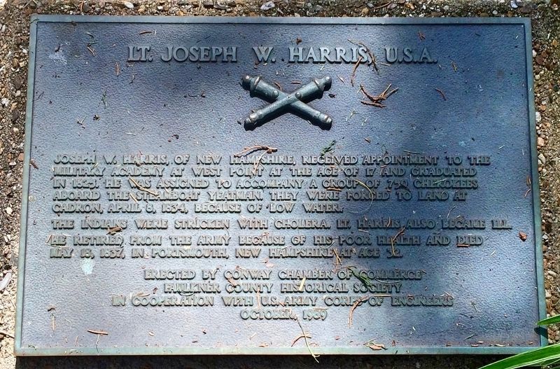 Lt. Joseph W. Harris, U.S.A. Plaque. Click for full size. Lt. Joseph W. Harris, U.S.A. Plaque image. Click for full size.