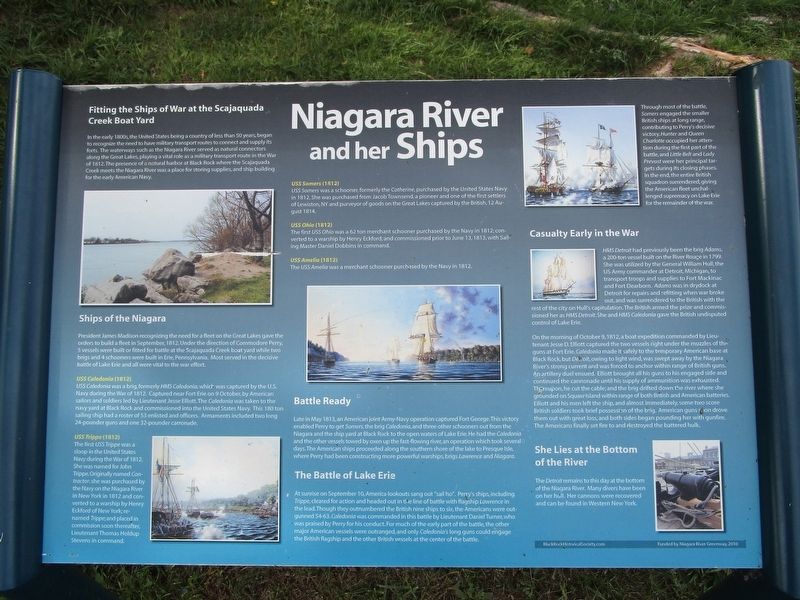 Niagara River and her Ships Marker. Click for full size. Niagara River and her Ships Marker image. Click for full size.