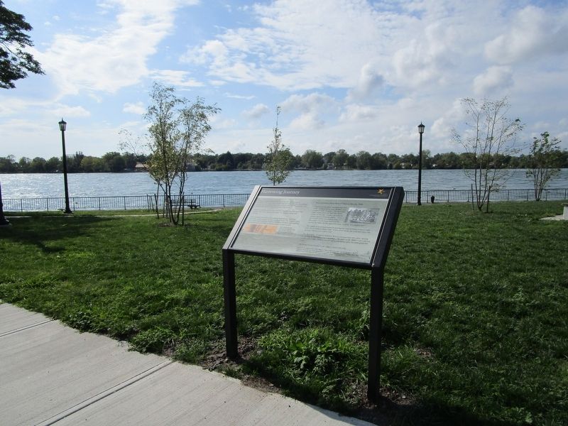 Marker, Westward to Canadian Shore image. Click for full size.