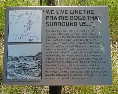 “We live like the prairie dogs that surround us
” Marker. Click for full size. “We live like the prairie dogs that surround us
” Marker image. Click for full size.
