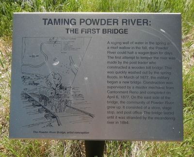 Taming the Powder River: The First Bridge Marker image. Click for full size.
