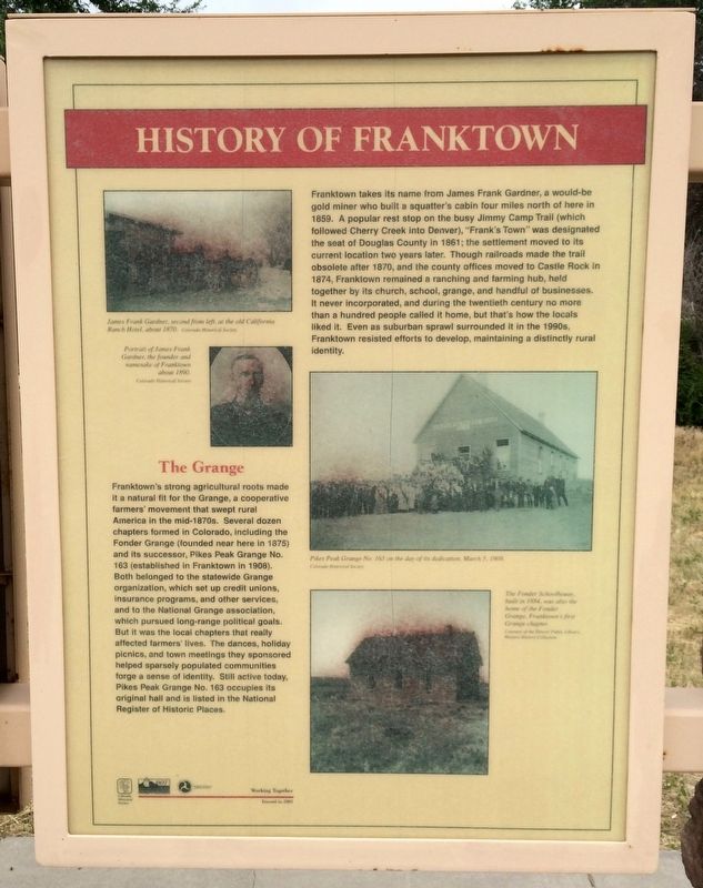 History of Franktown (Panel 2). Click for full size. History of Franktown (Panel 2) image. Click for full size.