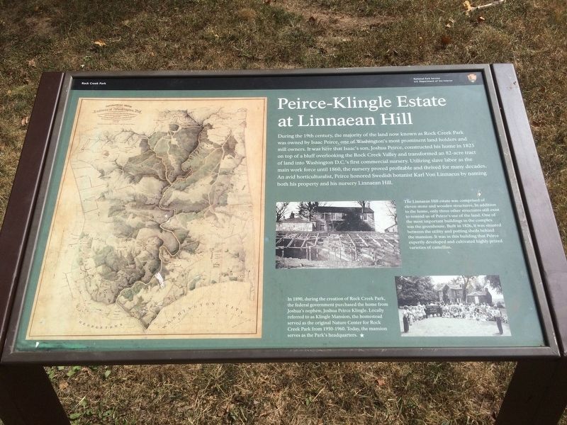 Peirce-Klingle Estate at Linnaean Hill Marker image. Click for full size.