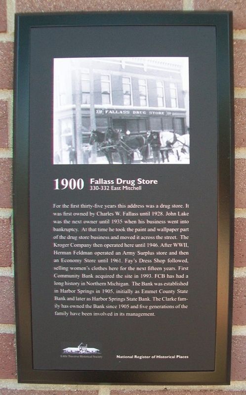 Fallass Drug Store Marker image. Click for full size.