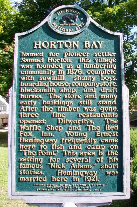 Horton Bay Marker image. Click for full size.