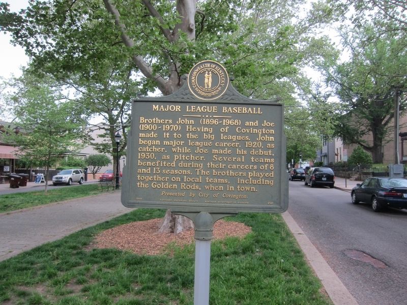 Major League Baseball Marker - West Facing Side. Click for full size. Major League Baseball Marker - West Facing Side image. Click for full size.