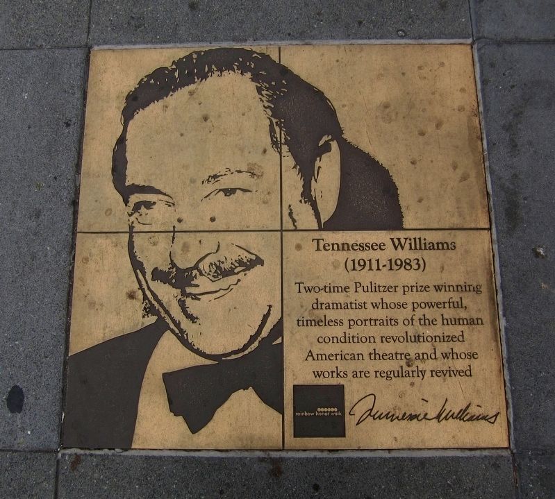Tennessee Williams Marker image. Click for full size.
