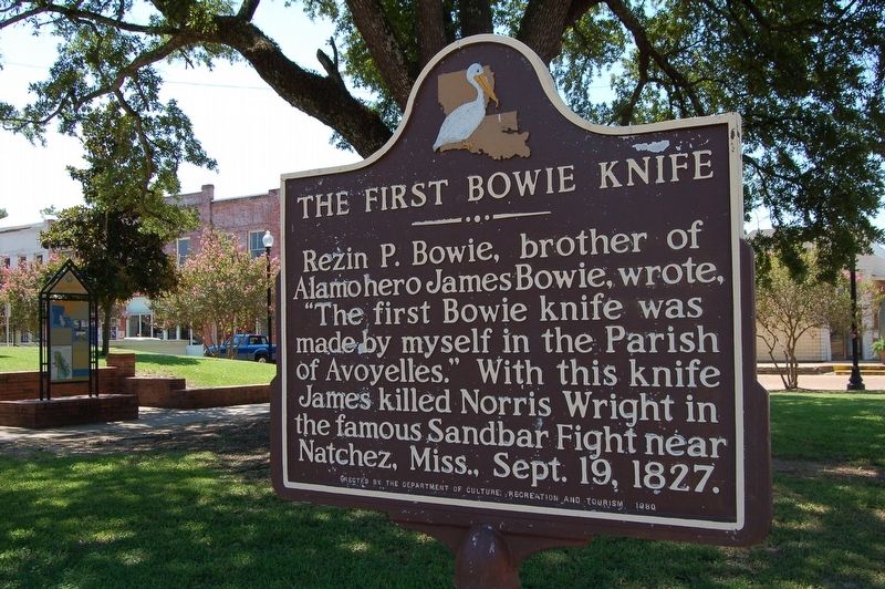 The First Bowie Knife Marker image. Click for full size.