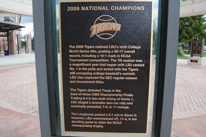 2009 National Champions Marker image. Click for full size.