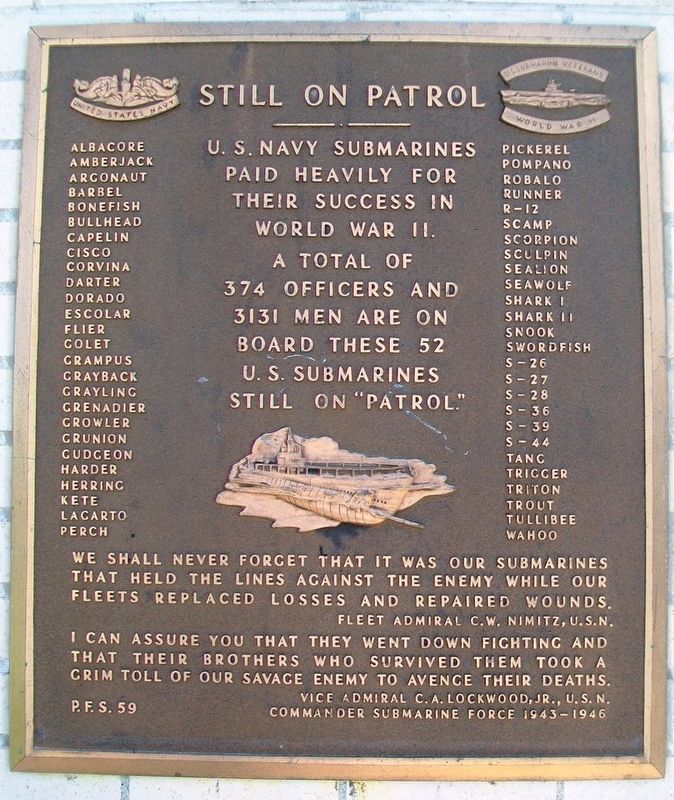 Still On Patrol Memorial Marker image. Click for full size.