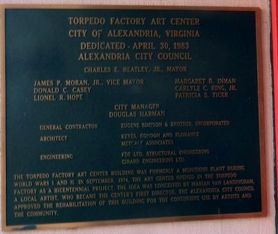 Torpedo Factory Art Center Marker image. Click for full size.